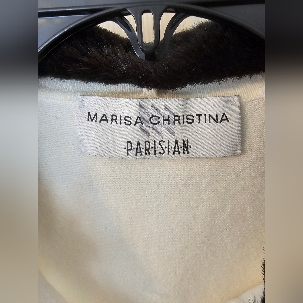 Marisa Christina Perisian Removable Faux Fur Sweater Size S - Picture 2 of 6